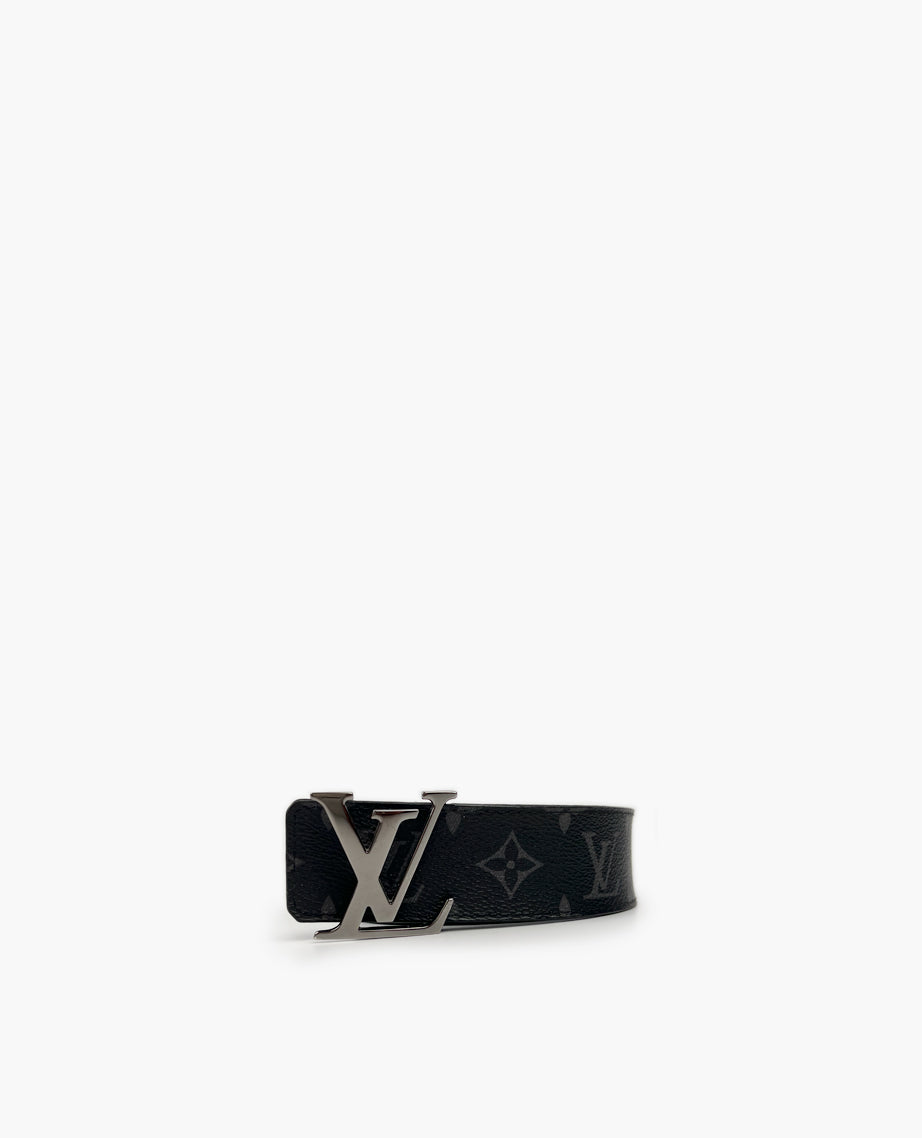 Louis Vuitton LV Initials Matte Black Monogram Belt 95 – Luxury