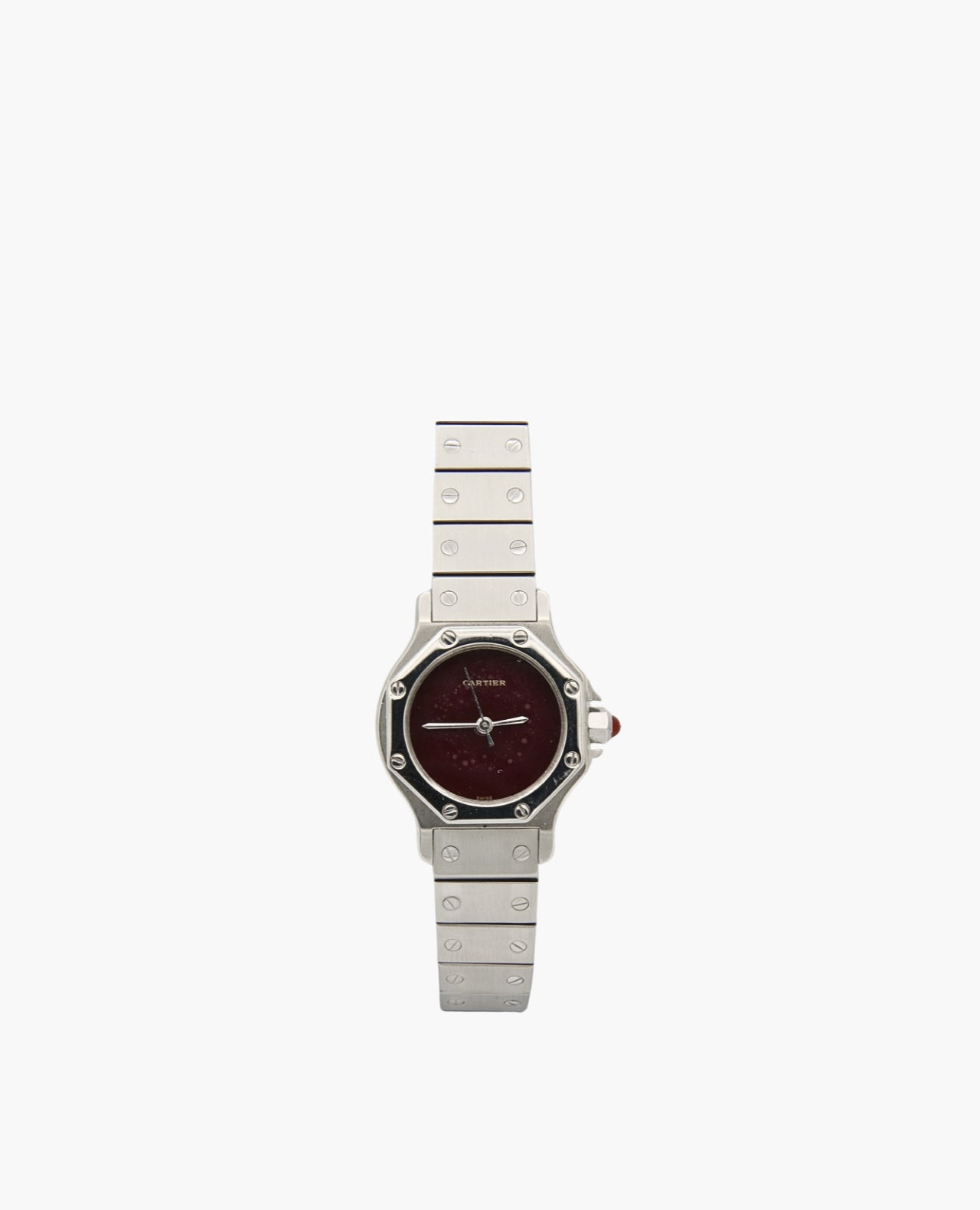 Cartier Santos Octagon Burgundy Dial – Luxury Helsinki