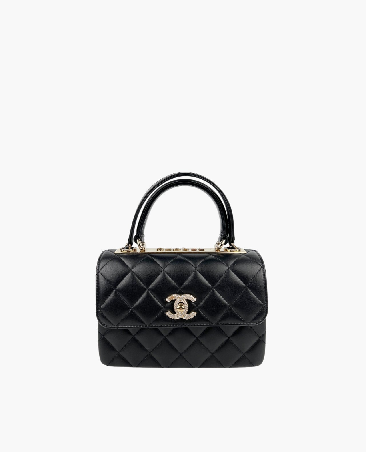 Chanel Trendy CC Mini Flap Bag Black Lambskin CHW – Luxury Helsinki