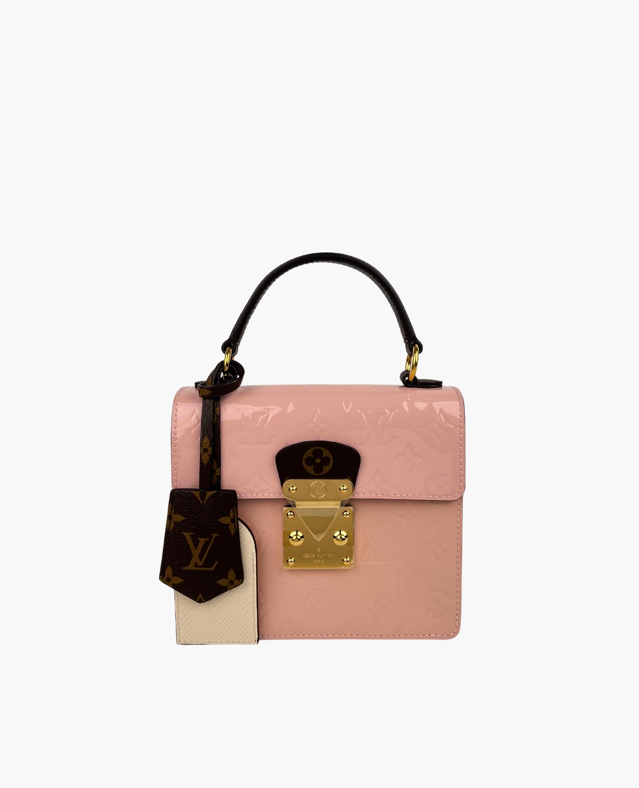 Louis Vuitton Rose Ballerine Monogram Vernis Leather Spring Street