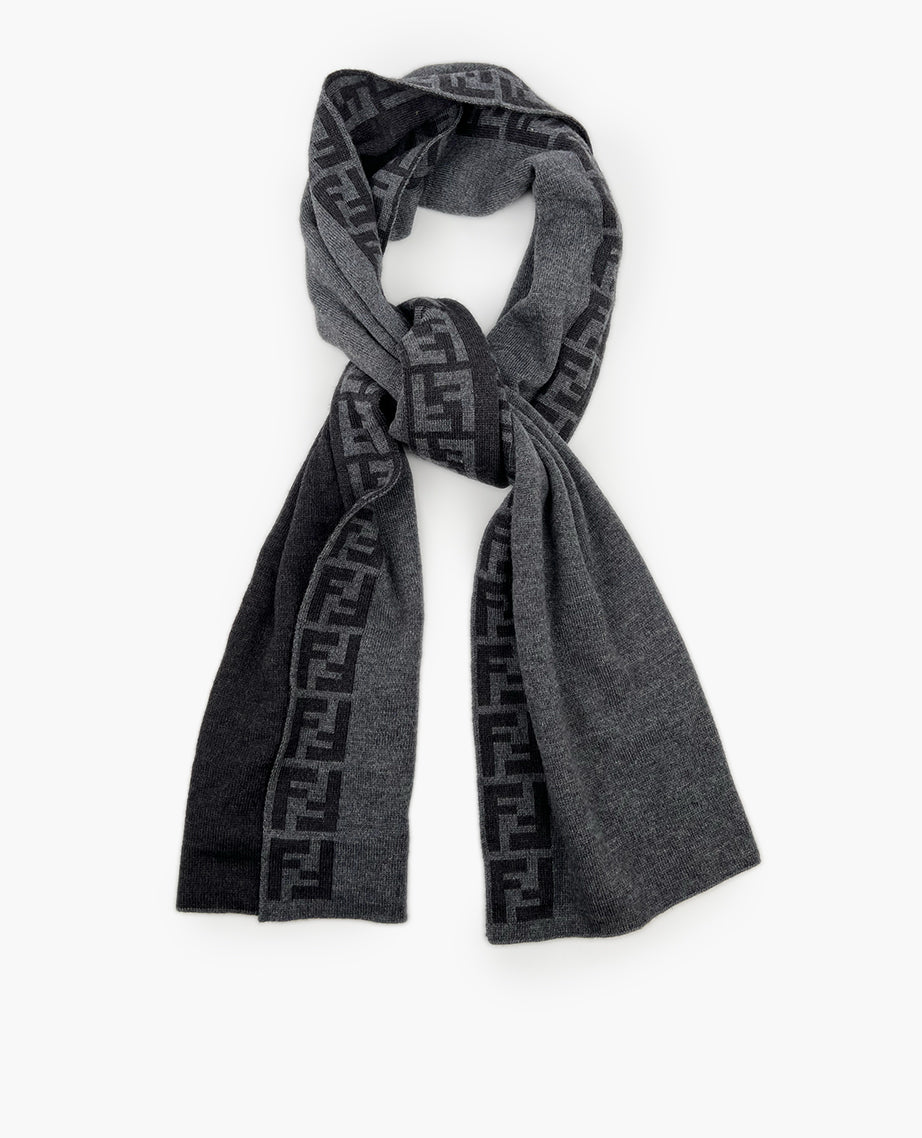 Fendi scarf grey best sale