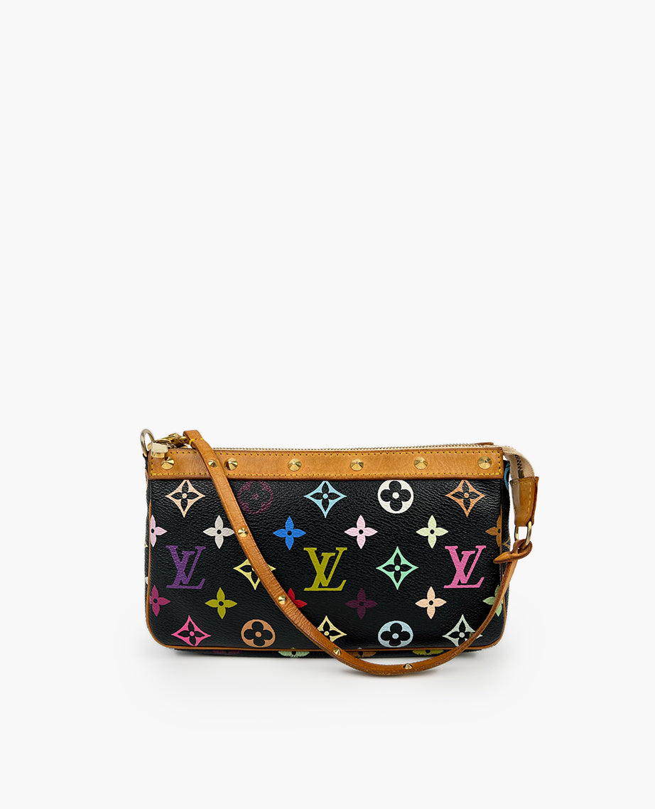 Louis Vuitton Pochette Accessoires Monogram Multicolor Black