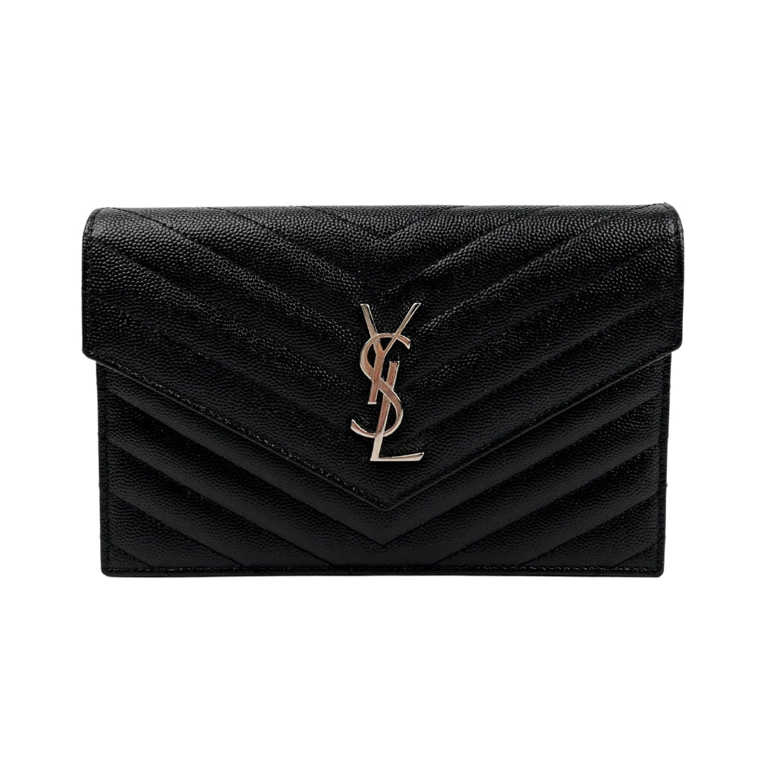 yves saint laurent monogram chain wallet