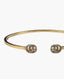 Gucci GG Running 18k Gold Cuff with Diamonds