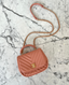 Chanel Reversed Chevron Round Flap Bag Antique Pink BGHW