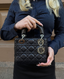 Dior Lady Dior Mini Lambskin Black SHW