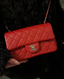 Chanel Mini Rectangular Lambskin Dark Red SHW