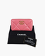 Chanel 19 Zip Around Wallet Lambskin Pink GHW