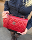 Chanel Trendy Pouch Lambskin Burgundy RHW