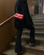 Chanel Mini Rectangular Lambskin Dark Red SHW
