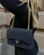 Chanel Timeless Medium Jersey Dark Grey GHW 24k
