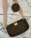 Louis Vuitton Multi Pochette Accessoires Monogram Rose Clair