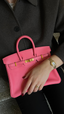 Hermès Birkin Swift Retourne Rose Confetti 25 GHW