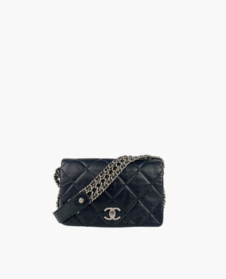 Chanel Chain Rows Flap Bag Quilted Lambskin Small