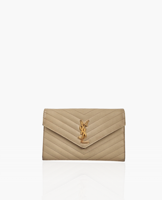Saint Laurent Cassandre Envelope Classic Beige GHW