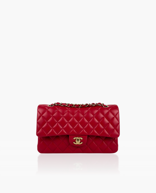 Chanel Timeless Medium Lambskin Dark Red GHW