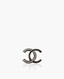 Chanel CC Brooch Black Stones SHW