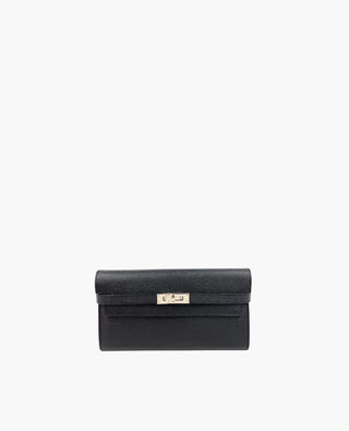 Hermès Kelly Long Wallet Epsom Black PHW