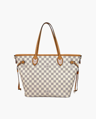 Louis Vuitton Neverfull Damier Azur Braited MM