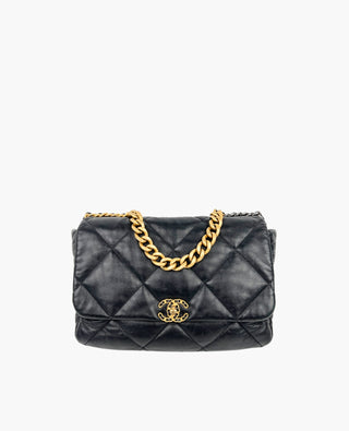 Chanel 19 Maxi Jumbo Goatskin Black GHW