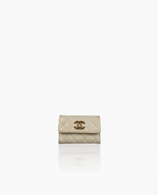 Chanel Flap Card Holder White Caviar CHW