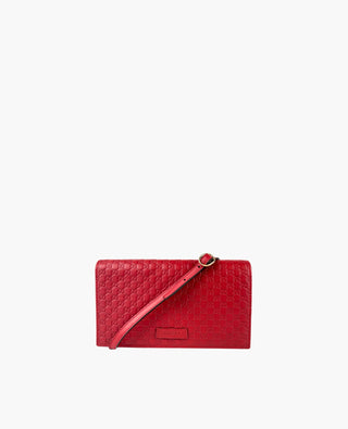 Gucci Microguccissima Crossbody Wallet Red