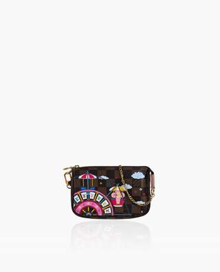 Louis Vuitton Mini Pochette Accessories Damier Ebene Vivienne Big Wheel