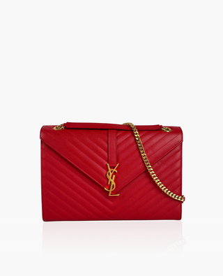 Saint Laurent Envelope Large Red GHW