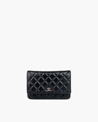 Chanel WOC Lambskin Black SHW