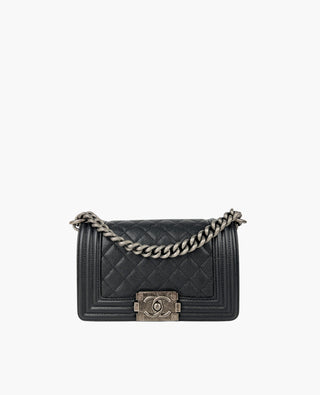 Chanel Boy Small Caviar Black RHW