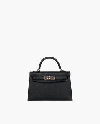 Hermès Mini Kelly 20 Black Epsom Sellier PHW