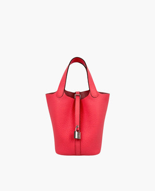 Hermès Picotin 18 Rose Azalee Clemence PHW