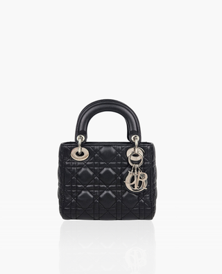 Dior Lady Dior Mini Lambskin Black SHW