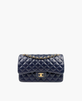 Chanel Timeless Jumbo Lambskin Navy Blue BGHW