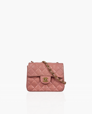 Chanel Timeless Vintage Mini Square Lambskin Pink GHW 24k