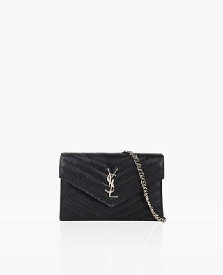 Saint Laurent WOC Cassandre Envelope Black SHW