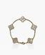 Van Cleef & Arpels Vintage Alhambra Mother-of-Pearl Bracelet 5 Motif Yellow Gold 18k