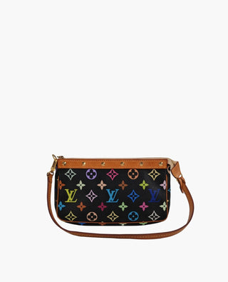 Louis Vuitton Pochette Accessoires Monogram Multicolor Black
