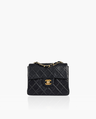 Chanel Timeless Vintage Mini Square Lambskin Black GHW 24k
