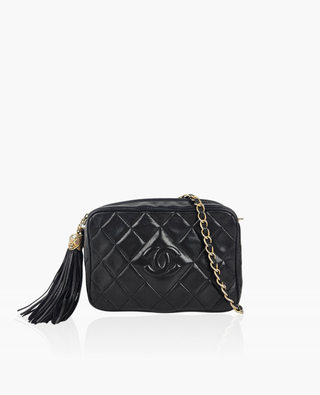 Chanel Vintage Tassel Camera Lambskin Black GHW