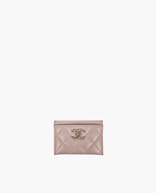 Chanel Pink Pale Card Holder Caviar SHW