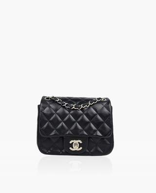 Chanel Timeless Mini Square Black Lambskin SHW