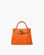 Hermès Kelly 28 Clemence Orange Retourne GHW