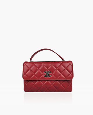 Chanel Trendy Pouch Lambskin Burgundy RHW