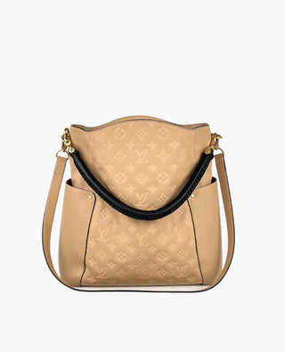 Louis Vuitton Bagatelle Empreinte Leather Beige