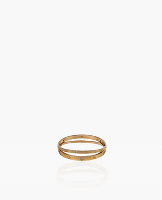 Cartier Love Bracelet Double Band Bangle Rose Gold 18