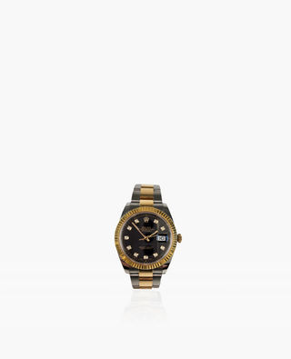 Rolex Datejust 126333 Black Oyster Perpetual Two-tone Yellow Gold 41mm