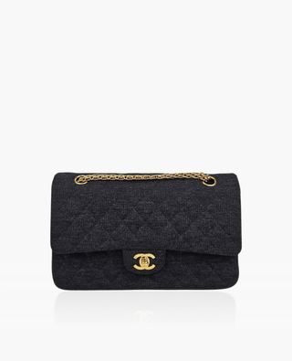 Chanel Timeless Medium Jersey Dark Grey GHW 24k