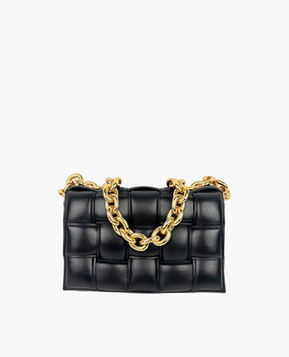 Bottega Veneta Chain Cassette Padded Intreccio Black