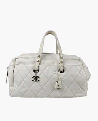 Chanel Quilted Duffle White Bag